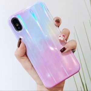 NEW iPhone 7+/8+ Blue & Purple Ombre Laser Case